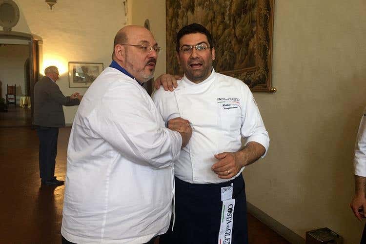 Giovanni Porretto e Matteo Sangiovanni (Il lunch di Matteo Sangiovanni Da Paestum alla tavola di Euro-Toques