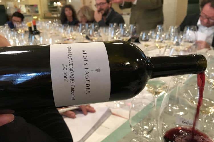 (Lageder, i vini dei 30 anni 
Chardonnay e Cabernet Löwengang)
