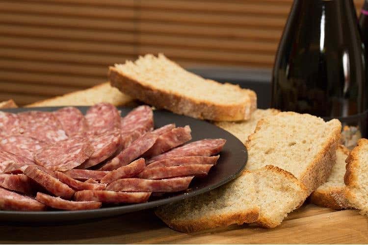 (Light lunch con vista da Ezio Gritti 
Formaggi, salame e Casoncelli superstar)