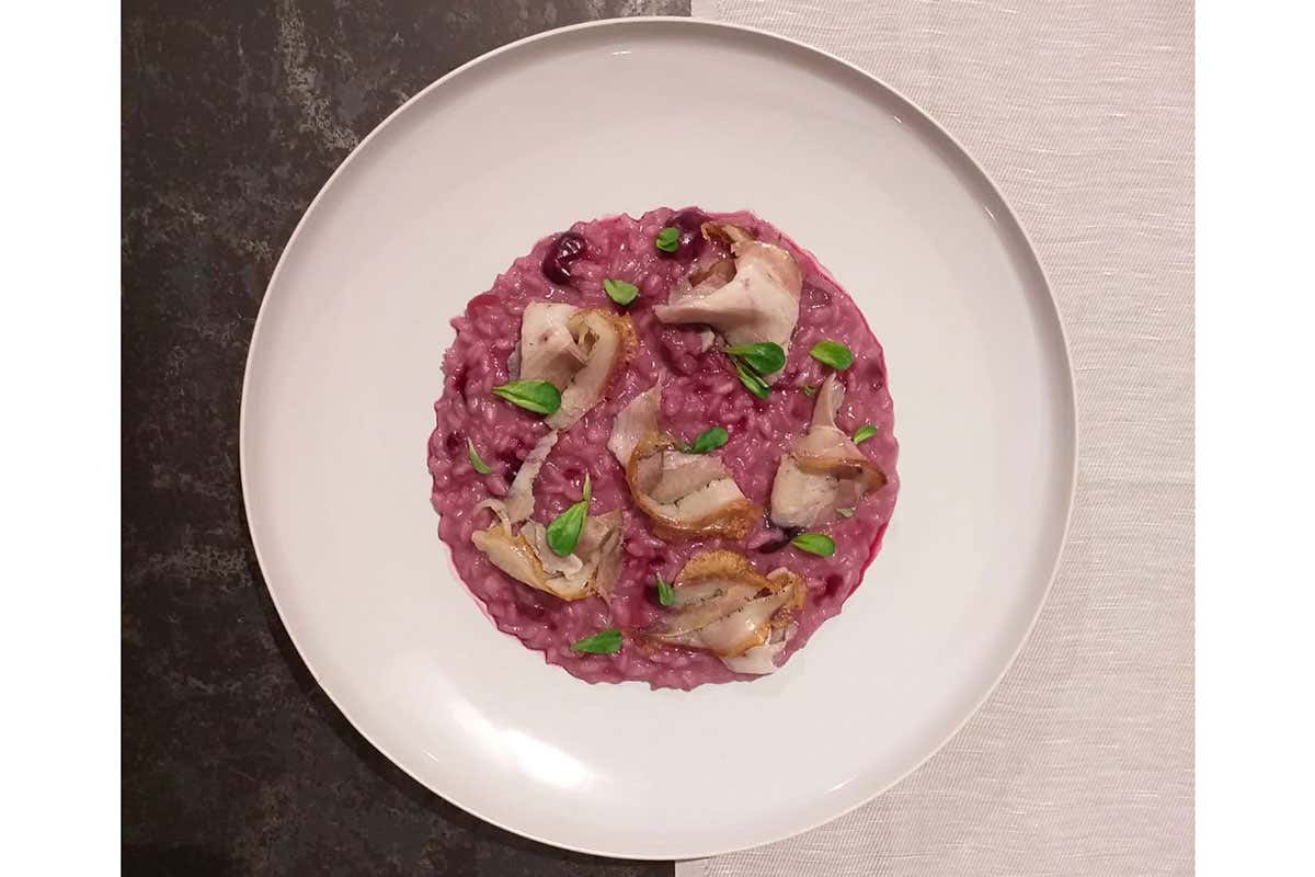 Uno di piatti a menu