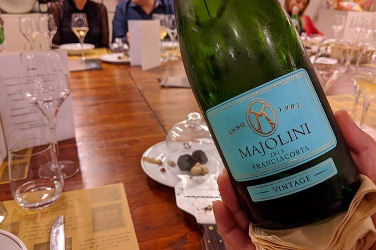 Franciacorta Majolini Brut Vintage 2013 (Majolini, i Franciacorta abbinati 
Una serata dedicata al tartufo)