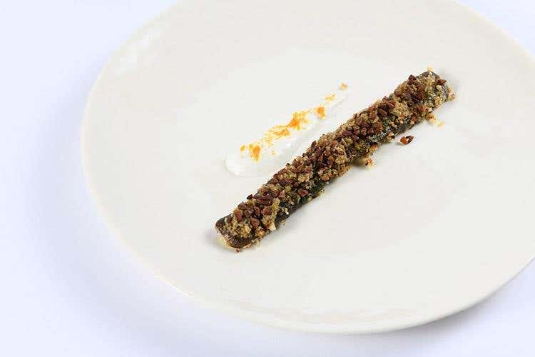 Corona di rombo grigliata - Mauro Uliassi (Meet in Cucina Marche a Senigallia 
Pubblico record per la 2ª edizione)