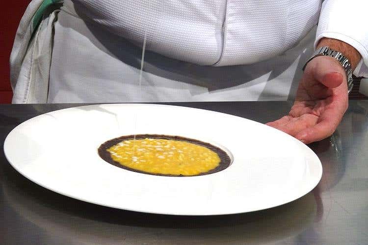 Risotto, zucca, tartufo, erborinato pugliese - Angelo Sabatelli (Meet in Cucina Puglia 
Stelle e formazione alla 1ª edizione)