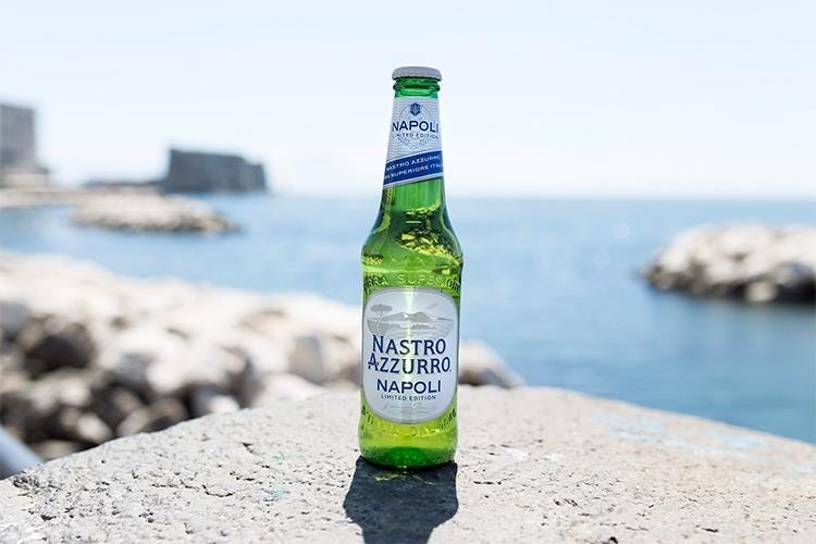Nastro Azzurro Napoli limited edition 
600mila bottiglie dedicate alla città