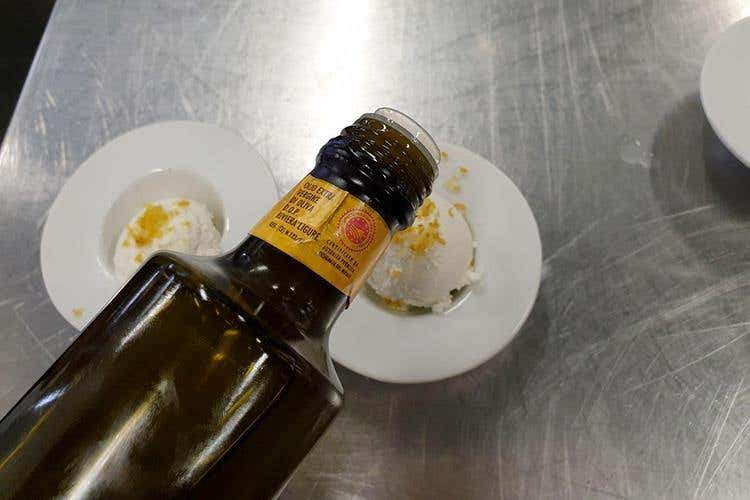 Sorbetti all'olio Dop (Olio Riviera Ligure Dop, il rilancio 
comincia dalle cucine di La Mantia)