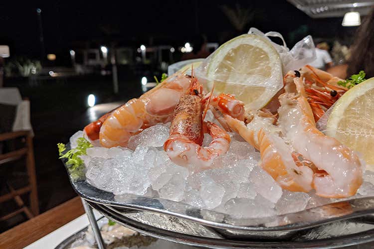 L'antipasto: Crudité di mare