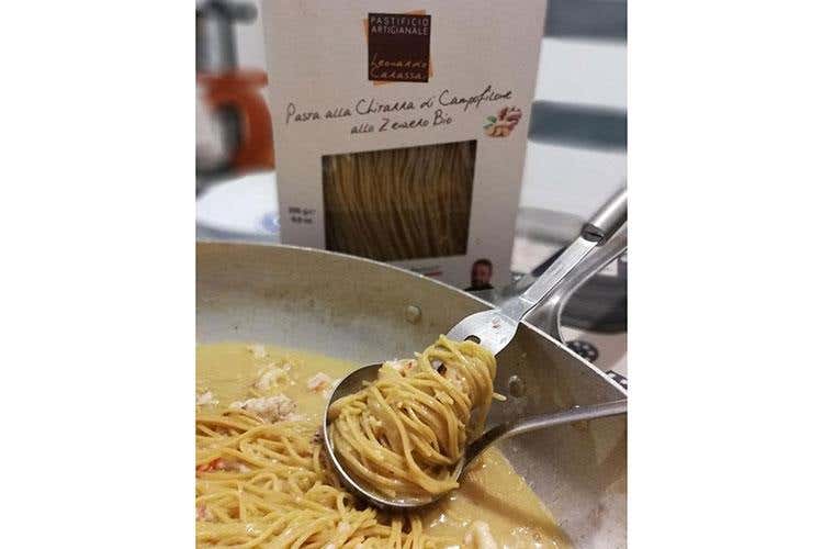 (Pasta di Campofilone allo zenzero bio 
Da Elis Marchetti, anche per l'asporto)