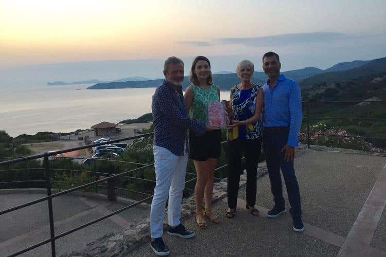 Alberto Lupini (direttore Italia a Tavola), Silvia Carta Mantiglia (responsabile Pedramare), Marinella Argentieri, Domenico Giorico (general manager Hotel Carlos V Alghero)