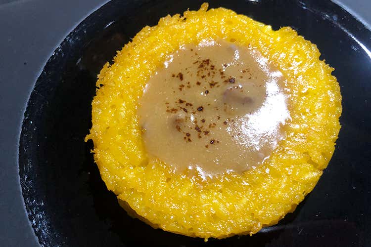 Riso al salto con ossobuco alla milanese (Il pesce d'inverno in tavola da Franco Mare