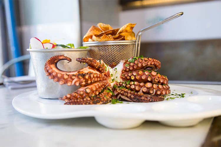 (Il pesce di The Fisherman Burger 
Un viaggio dalla Puglia agli Usa)