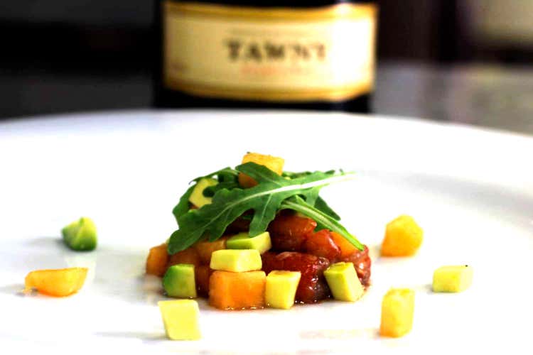 Gamberi di Mazara del Vallo marinati al Porto (Il Porticciolo di Cupra Marittima 
Chalet di mare con Maurizio Digiuni)