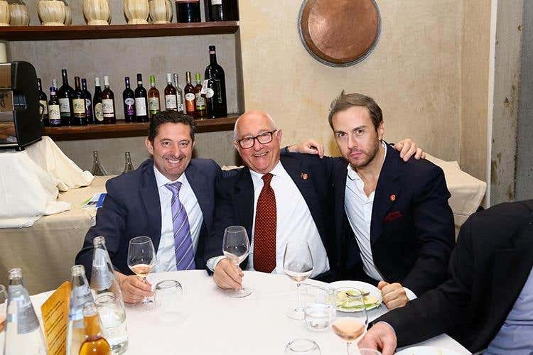 Aldo Cursano, Paolo Baldini e Alex Siliberto (Premio IaT, al light lunch 
Silvia Baracchi reinventa Da Vinci)