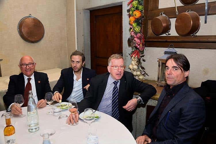 Paolo Baldini, Alex Siliberto, Sandro Baldi e Luciano De Sanctis (Premio IaT, al light lunch 
Silvia Baracchi reinventa Da Vinci)