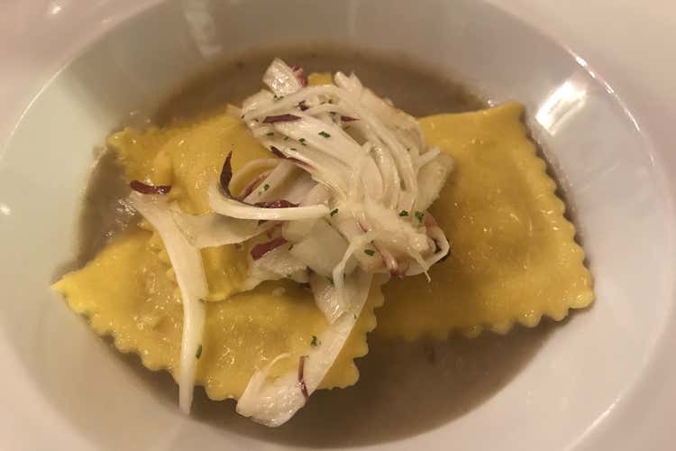 Ravioli con rdicchio (Radicchio d'Oro, la 21ª edizione 
all'Accademico di Castelfranco)