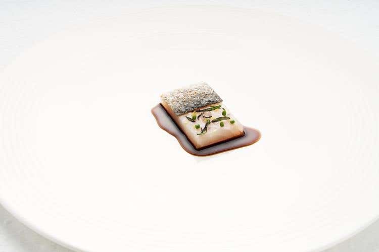 Spigola & lepre (Ristorante Orobianco di Enrico Croatti 
Emozione, gusto e cucina tradizionale)