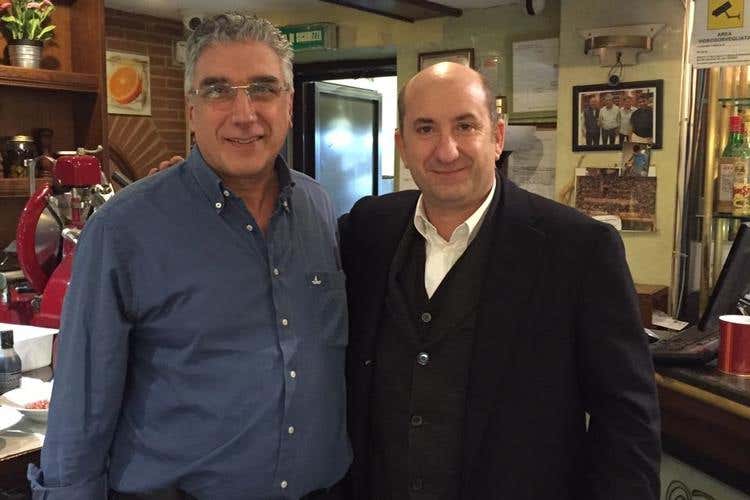 Roberto Stagnetta e Antonio Albanese - Roberto Stagnetta e i suoi piatti romani 
Il cuoco dei vip in visita nelle Marche