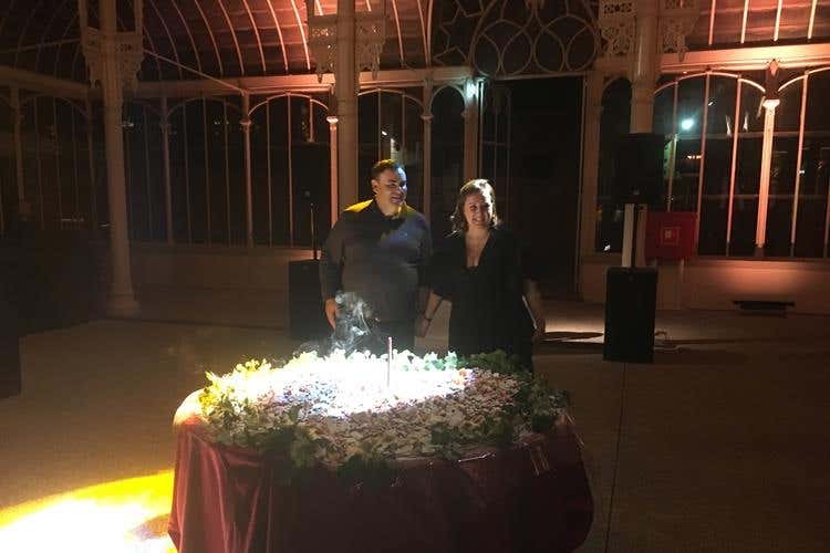 Francesca Sardelli Allegri con il marito Giovanni