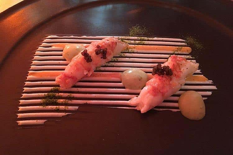 Scampi, burrata e profumi di mare - Massimiliano Mandozzi (Sergio Mei al CastaDiva Resort Ospite di una serata firmata Euro-Toques