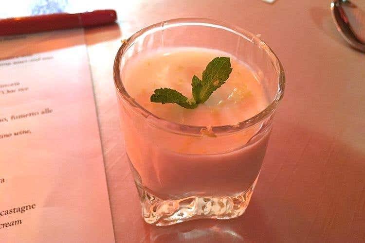 Crema al limone biologico e menta piperita - Elnava De Rosa (Sergio Mei al CastaDiva Resort Ospite di una serata firmata Euro-Toques