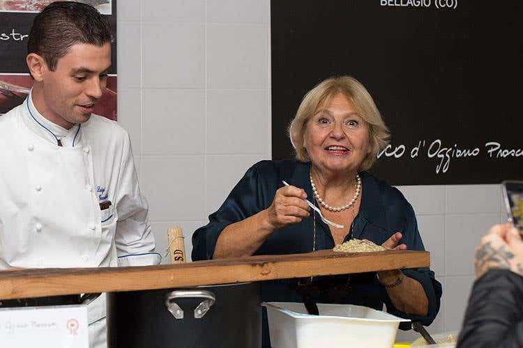 Agnese Spreafico (Soci Euro-Toques in festa da Marco d'Oggiono Prosciutti