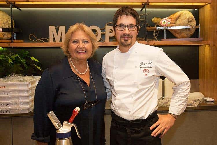 Agnese Spreafico e Stefano Binda (Soci Euro-Toques in festa da Marco d'Oggiono Prosciutti