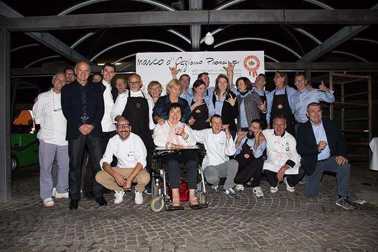 Soci Euro-Toques in festa da Marco d'Oggiono Prosciutti