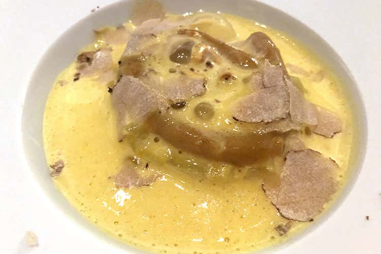Zabaione, mele, nocciola e tartufo (Tartufi e Sangiovese 
al Four Seasons di Milano)