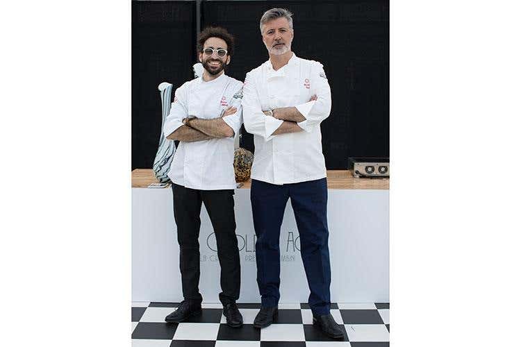 Franco Aliberti e Gianni Tarabini (The Golden Age, tra cuochi e design 
Fumagalli chiude la prima giornata)