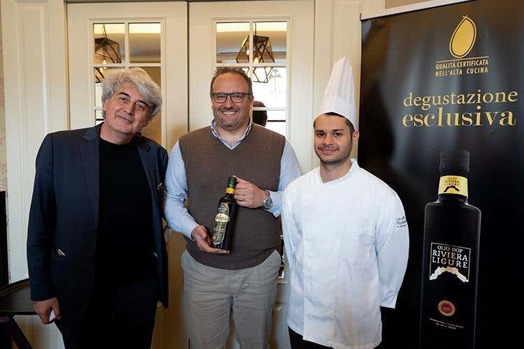 Luigi Caricato, Andrea Giannì e Giuseppe Lisciotto (Torino capitale del gusto 
con l'Olio Riviera Ligure Dop)