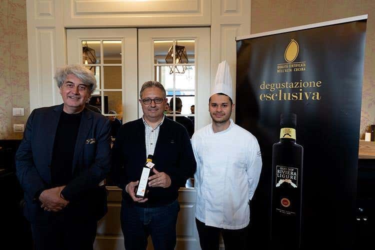 Luigi Caricato, Marco Lucchi e Giuseppe Lisciotto (Torino capitale del gusto 
con l'Olio Riviera Ligure Dop)