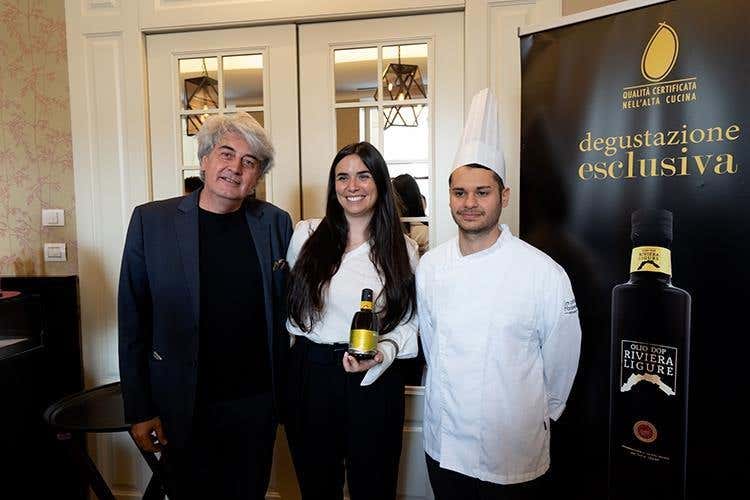 Luigi Caricato, Alice Sommariva e Giuseppe Lisciotto (Torino capitale del gusto 
con l'Olio Riviera Ligure Dop)