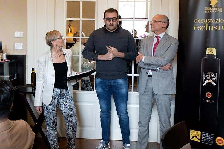 Piera Genta, Alessandro Merano e Giorgio Lazzaretti (Torino capitale del gusto 
con l'Olio Riviera Ligure Dop)