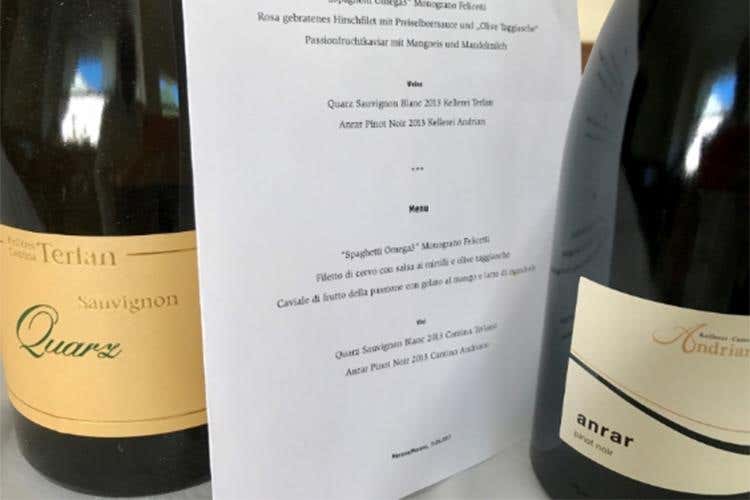Vertice tra capi di Stato al Ristorante Sissi 
In tavola i vini Terlano e Andriano