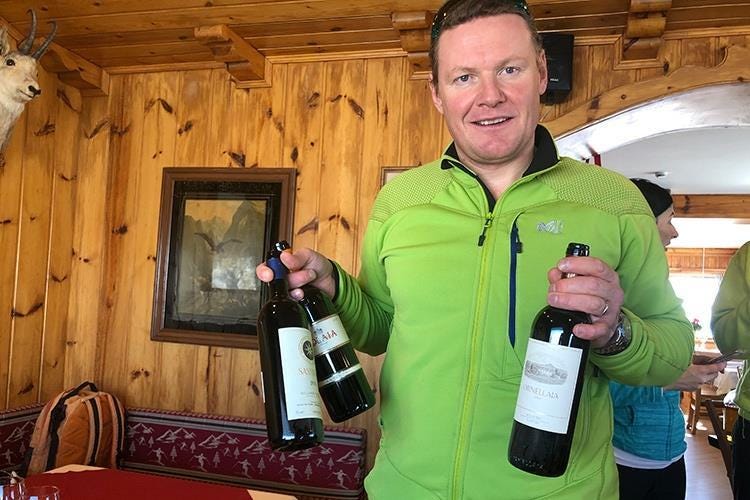 Michael Costamoling e i 3 Super tuscan (Wine Cup Alta Badia, 3ª edizione 
Vini abbinati agli sport invernali)