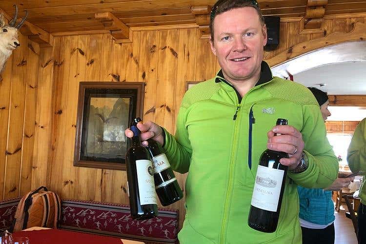 Michael Costamoling e i 3 Super tuscan (Wine Cup Alta Badia, 3ª edizione 
Vini abbinati agli sport invernali)